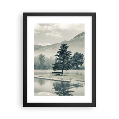 Poster în ramă neagră - Lacul încă doarme - 30x40 cm