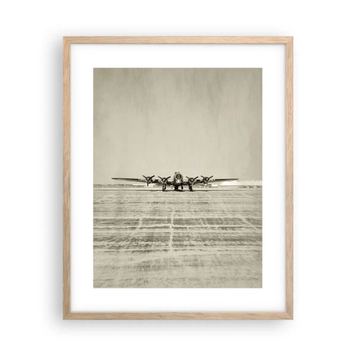 Poster în ramă de stejar deschis - Pregătit, ca întotdeauna - 40x50 cm