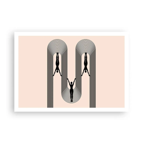 Poster - Cu susul în jos - 100x70 cm