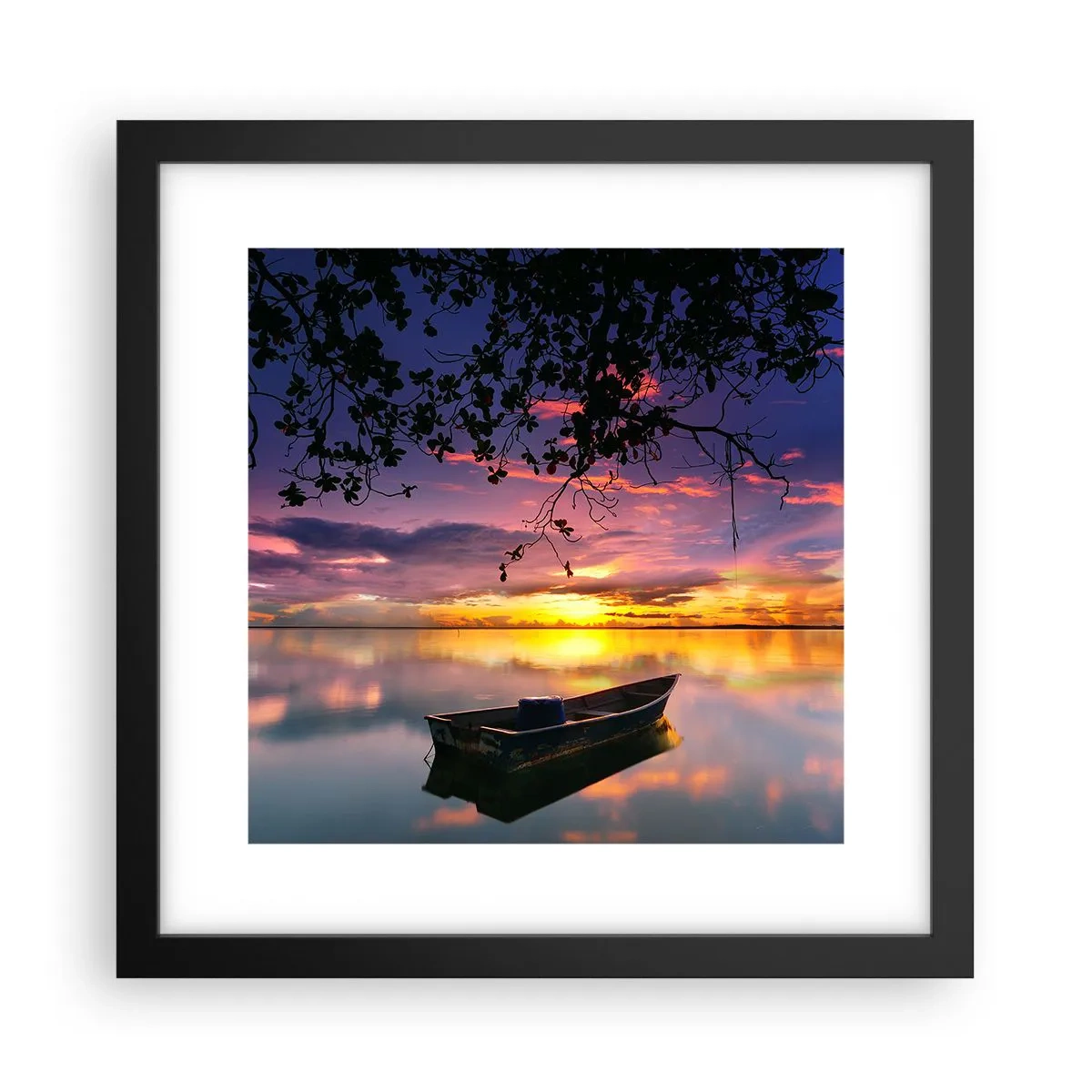 Poster în ramă neagră - "Pari să plutești în mijlocul cerului...” - 30x30 cm