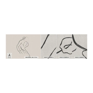 Mostră tapet Premium Canvas - Schiță intimă - Minimalism, act, Femeie - 100x30 cm
