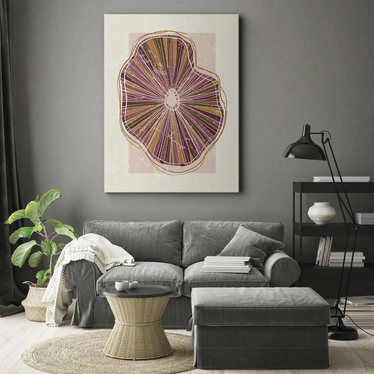 Tablou pe pânză - Abstracția radială - 50x70 cm