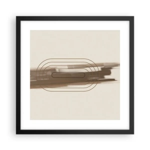 Poster în ramă neagră - O adiere de gri - 40x40 cm