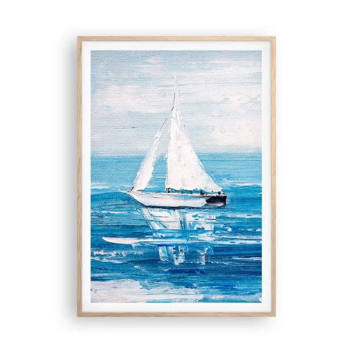 Poster în ramă de stejar deschis - Cu un prieten alături de tine - 70x100 cm