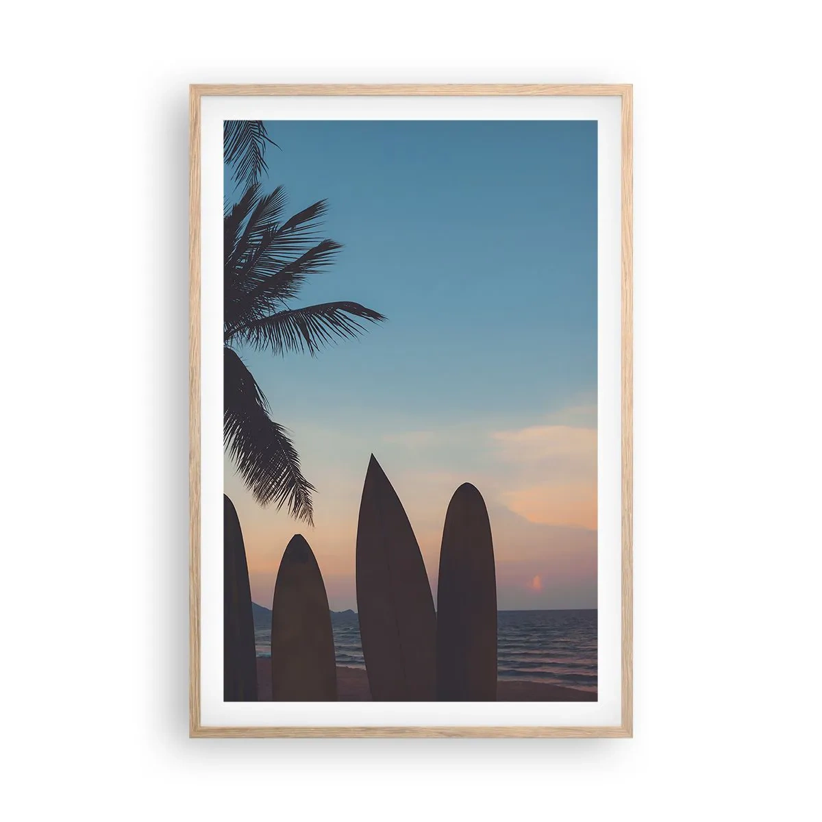 Poster în ramă de stejar deschis - Și mâine ne vom distra - 61x91 cm