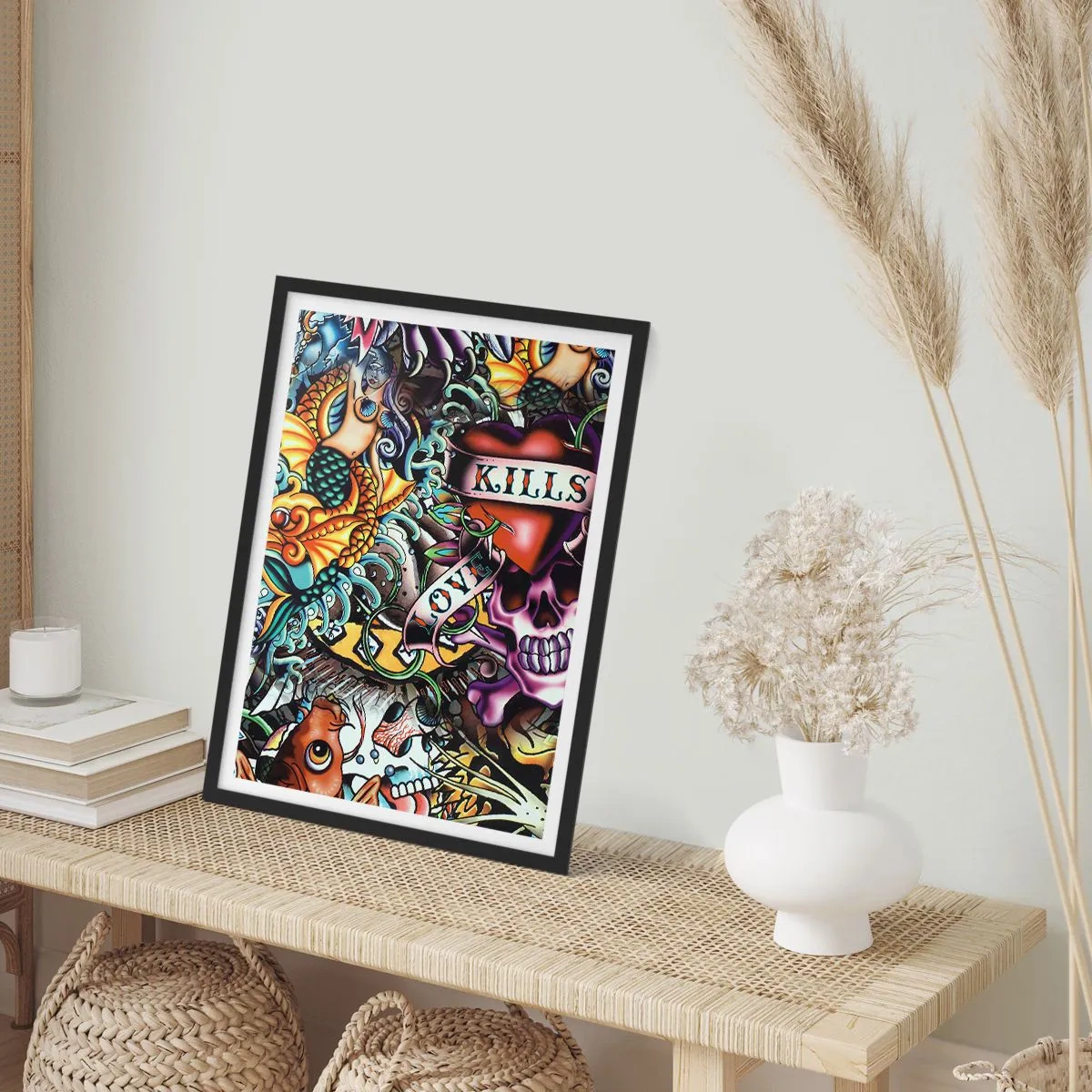 Poster în ramă neagră - Visul unui artist tatuator - 40x50 cm