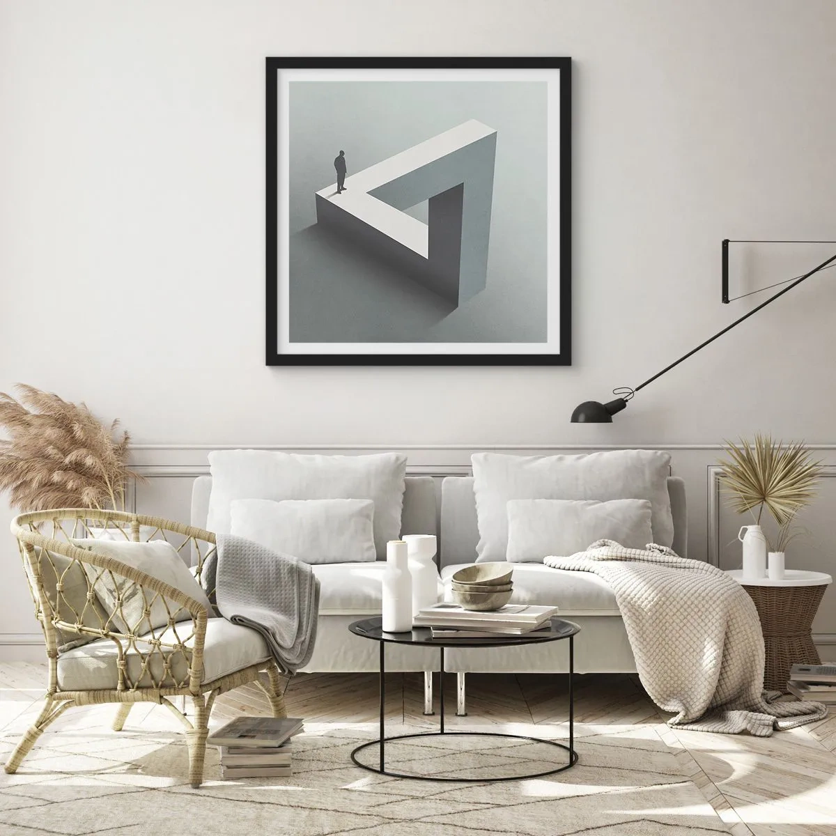 Poster în ramă neagră - Și totuși este posibil - 60x60 cm