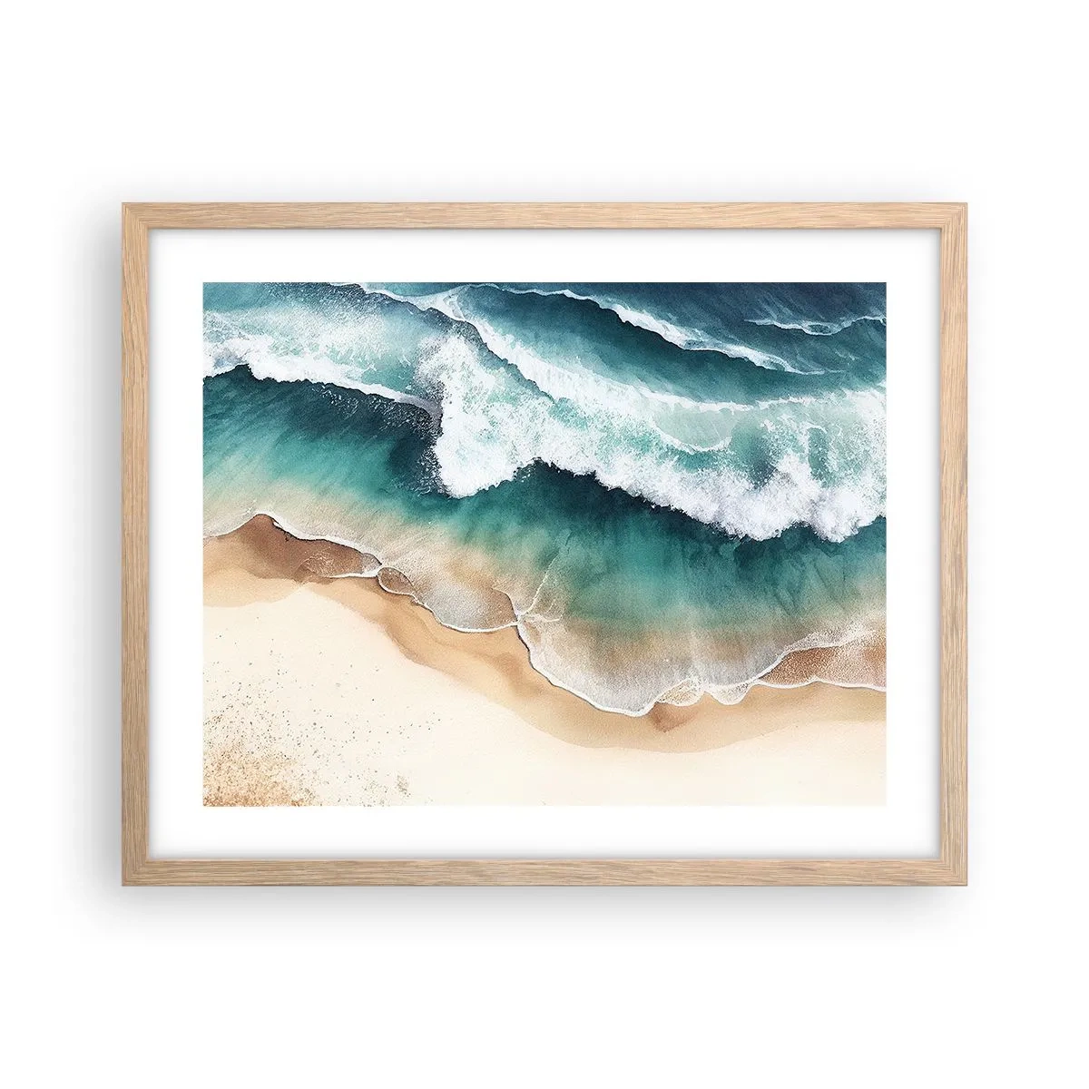 Poster în ramă de stejar deschis - Întâlnire eternă - 50x40 cm