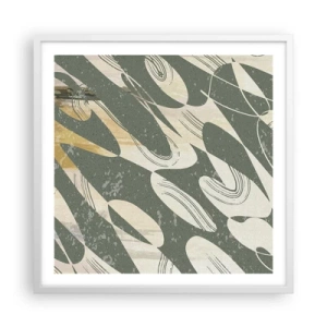 Poster în ramă albă - Abstracție ritmică - 60x60 cm