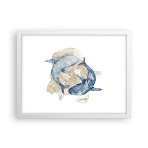 Poster în ramă albă - Prietenie sau iubire? - 40x30 cm