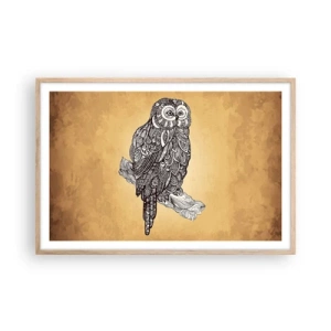 Poster în ramă de stejar deschis - Ornamente complicate de înțelepciune - 91x61 cm