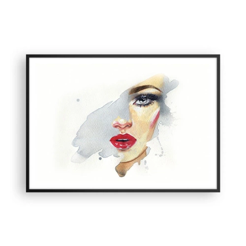 Poster în ramă neagră - Reflecție într-o picătură de apă - 100x70 cm