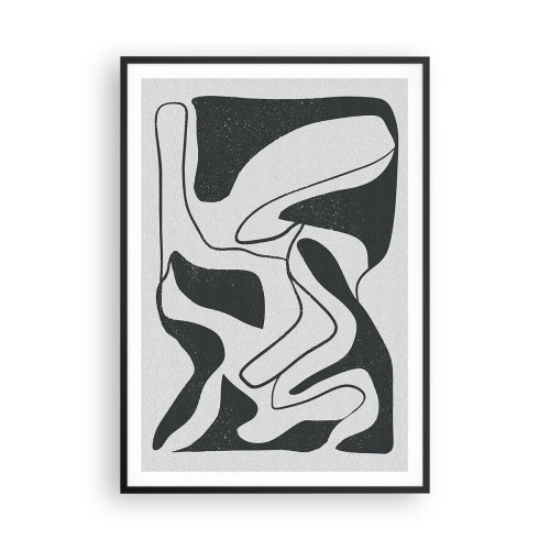 Poster în ramă neagră - Distracție abstractă în labirint - 70x100 cm