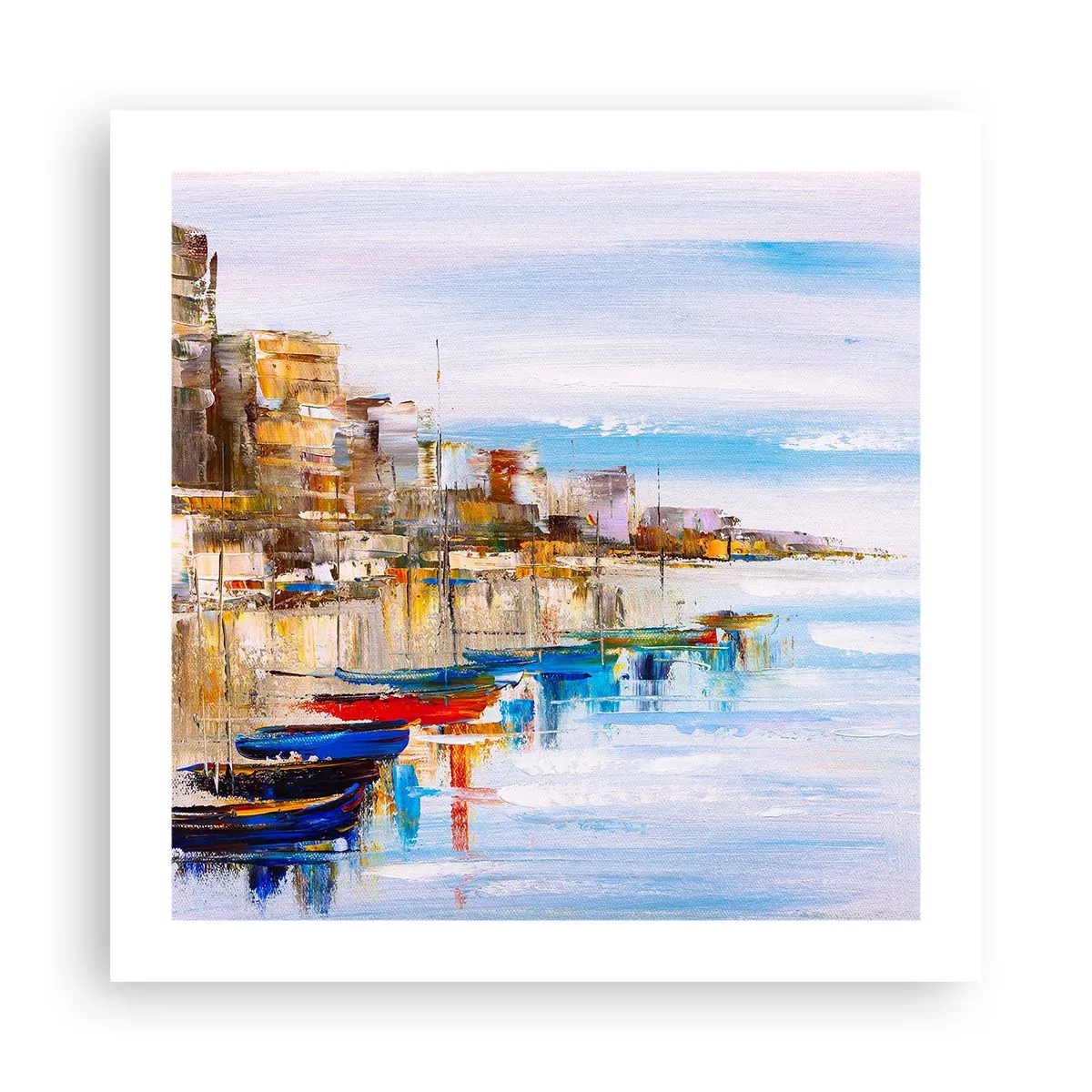 Poster - Port urban multicolor - 50x50 cm