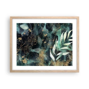 Poster în ramă de stejar deschis - Grădina fermecată - 50x40 cm