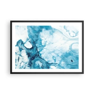 Poster în ramă neagră - Concert de nuanțe de albastru - 70x50 cm