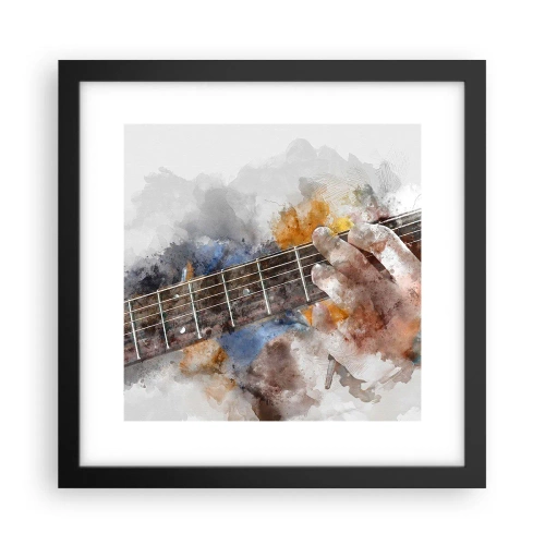 Poster în ramă neagră - Poezie între corzi - 30x30 cm