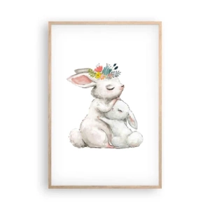 Poster în ramă de stejar deschis - Ca la mama - 61x91 cm