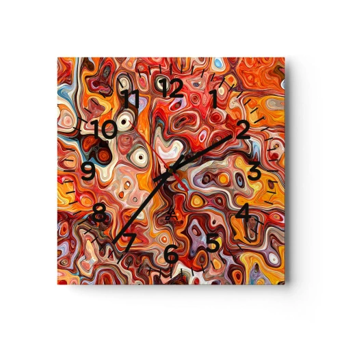 Ceas de perete - Ceas pe sticlă - Dacă nucile s-au topit în miere - 30x30 cm