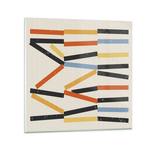 Tablou pe sticlă - Compoziție la nivel - 50x50 cm