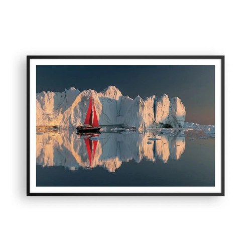 Poster în ramă neagră - La capătul lumii - 100x70 cm
