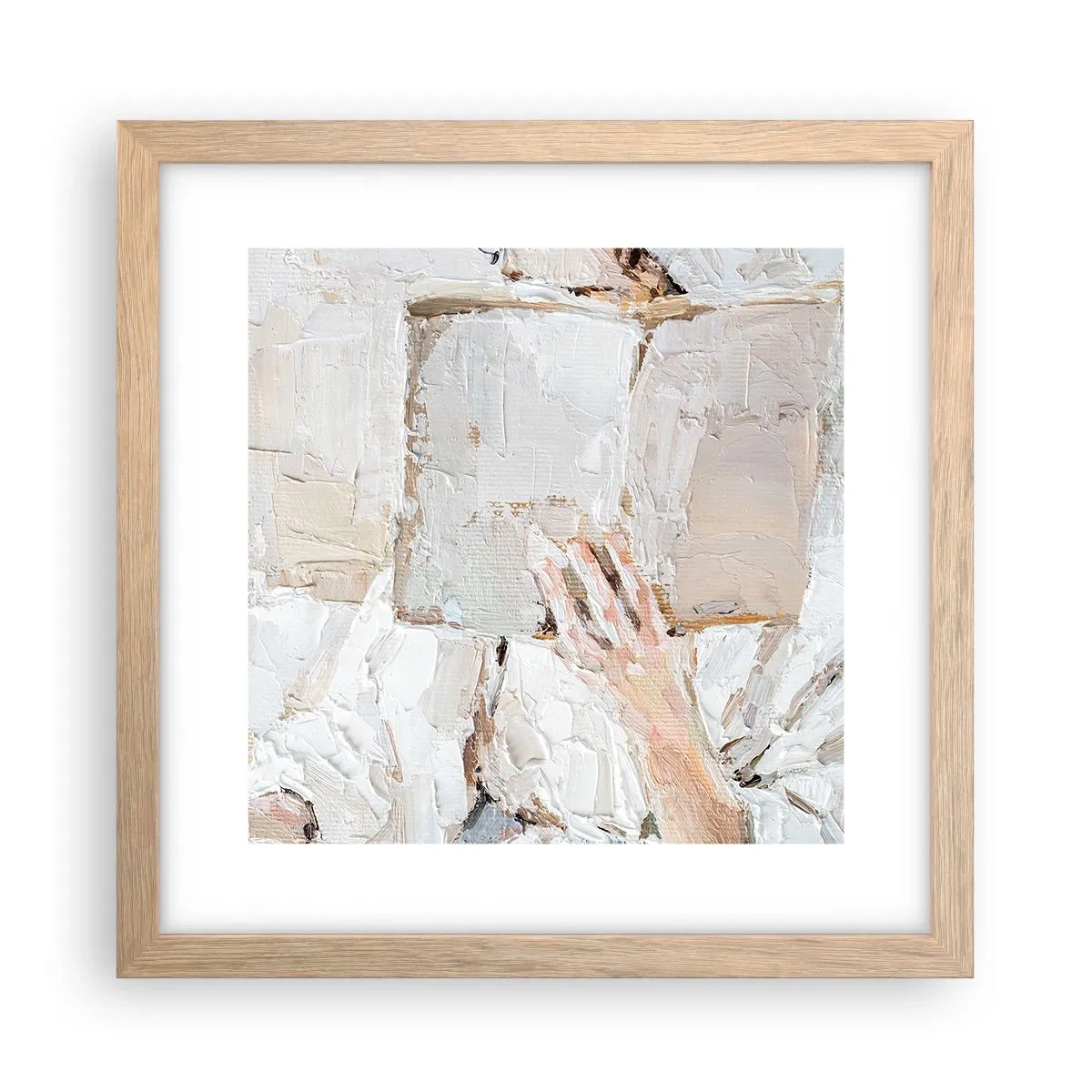 Poster în ramă de stejar deschis - Într-o altă lume - 30x30 cm