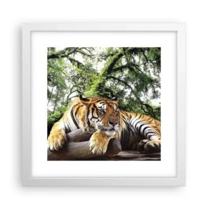 Poster în ramă albă - Cu respect - 30x30 cm