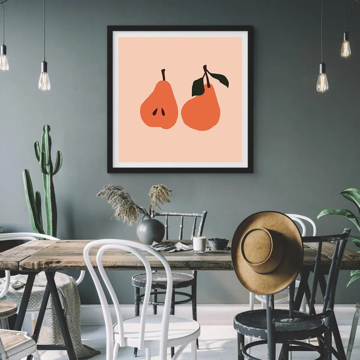 Poster în ramă neagră - Dulceața în sine - 60x60 cm