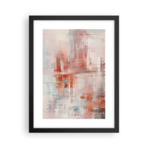 Poster în ramă neagră - În ceață. Dar roz - 30x40 cm