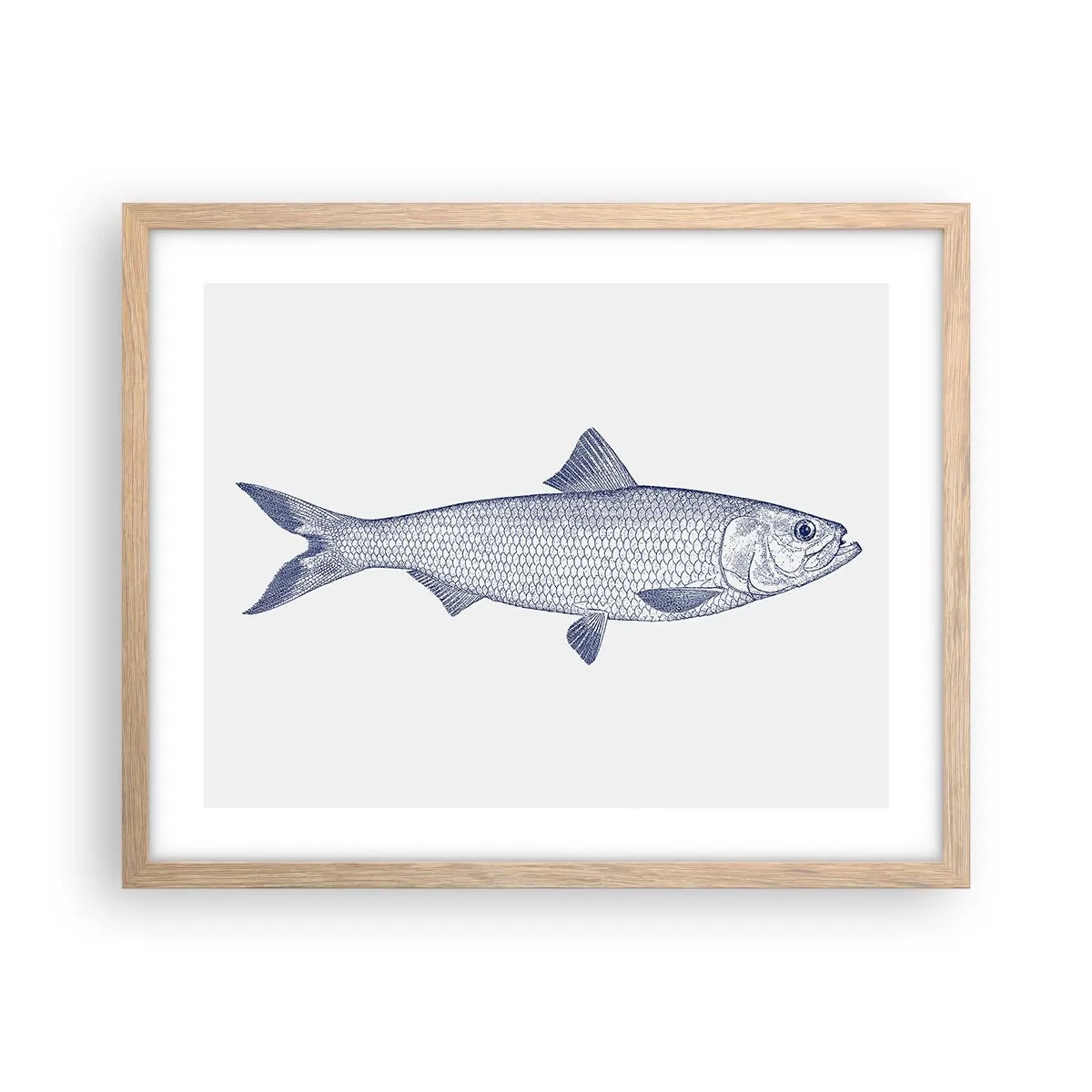 Poster în ramă de stejar deschis - Salutări din mările nordice - 50x40 cm