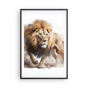 Poster în ramă neagră - Regele se mișcă  - 61x91 cm