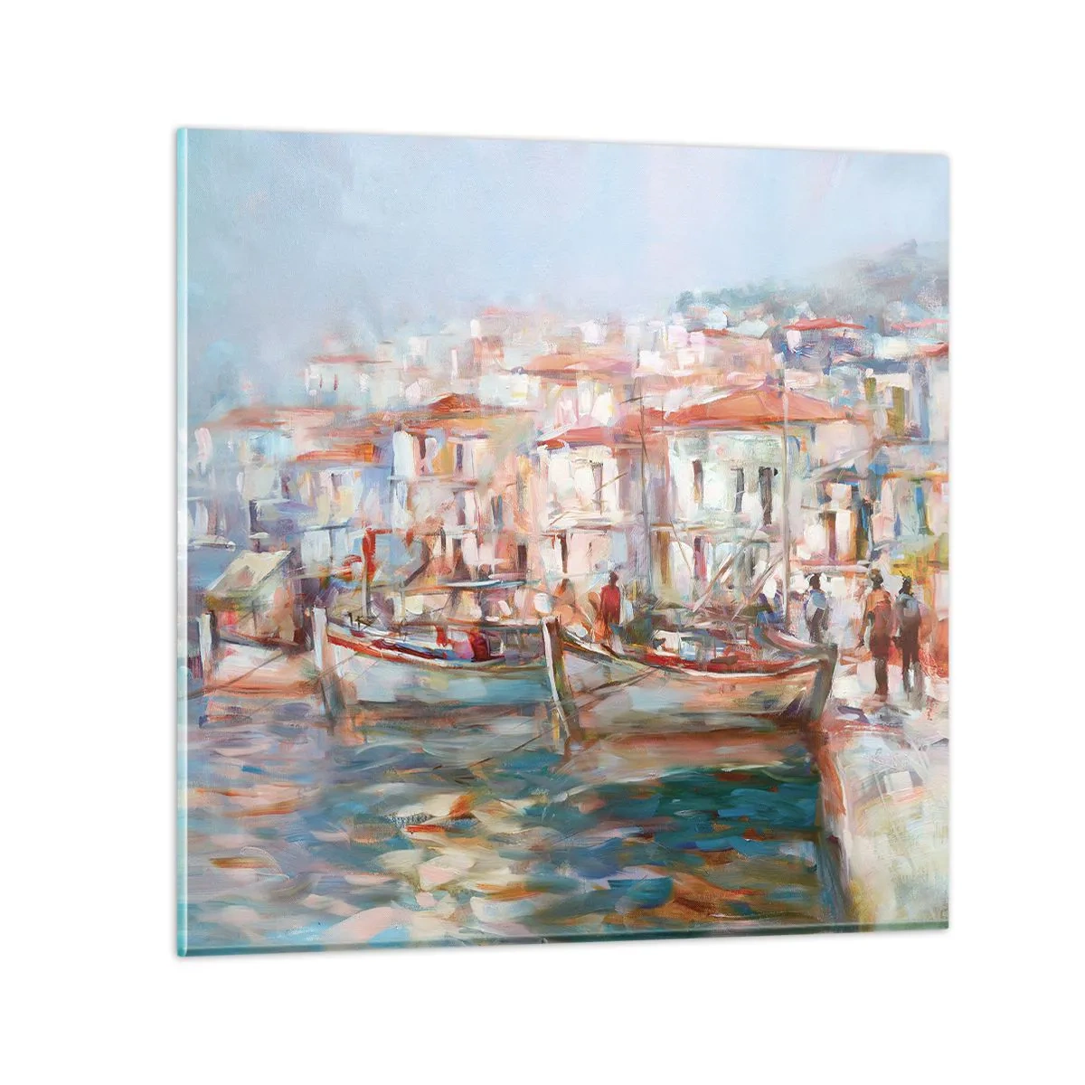 Tablou pe sticlă - Vacanță pastelată - 60x60 cm