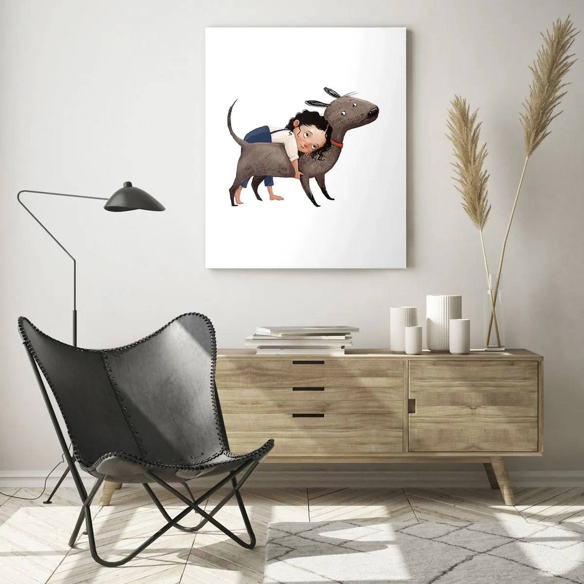 Tablou pe sticlă - Cei mai buni prieteni - 50x70 cm