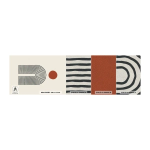 Mostră tapet Premium Sand - Magnetismul formelor și al culorilor - Abstracția, Grafică, Model modern - 100x30 cm