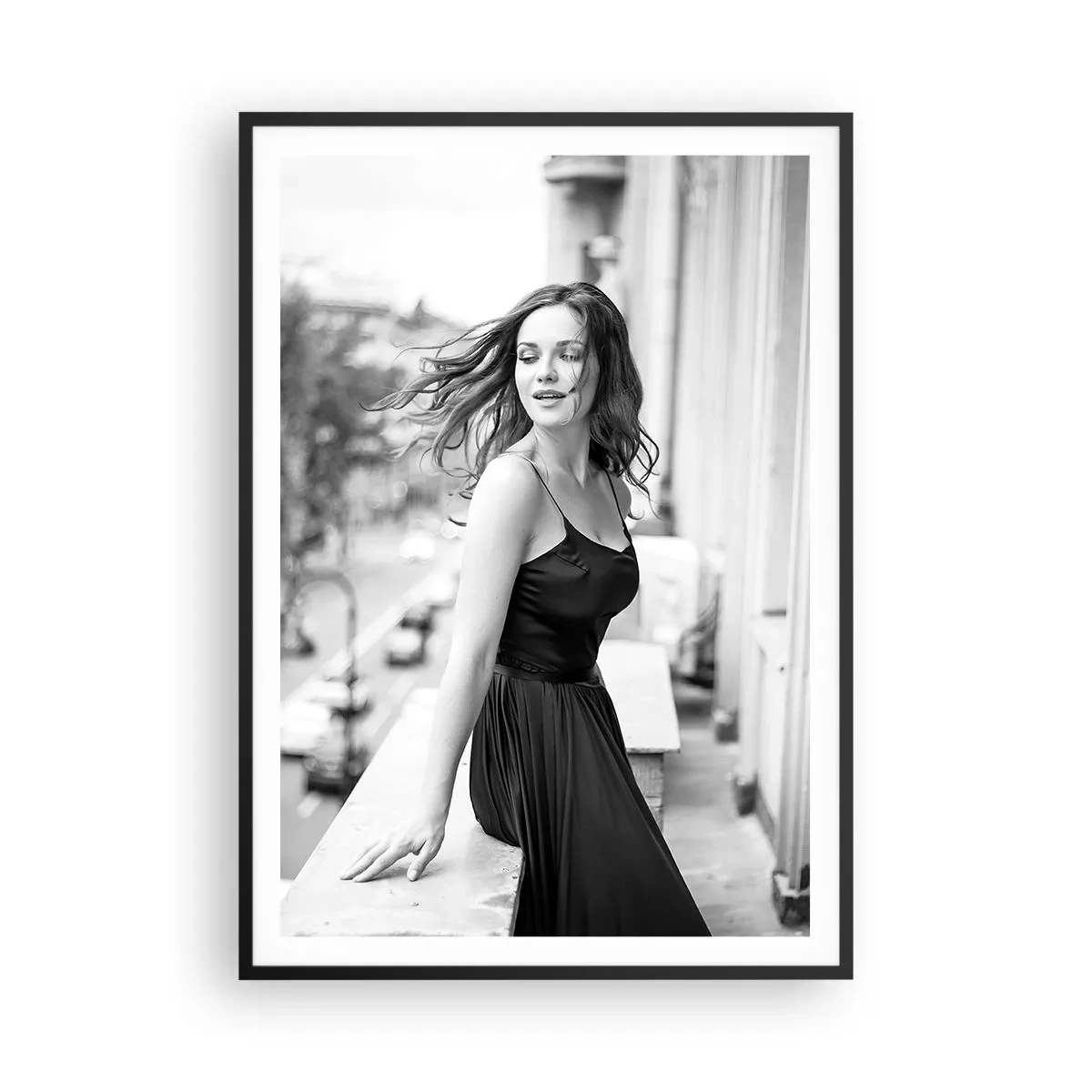 Poster în ramă neagră - Cu siguranță e o fată pariziană - 70x100 cm