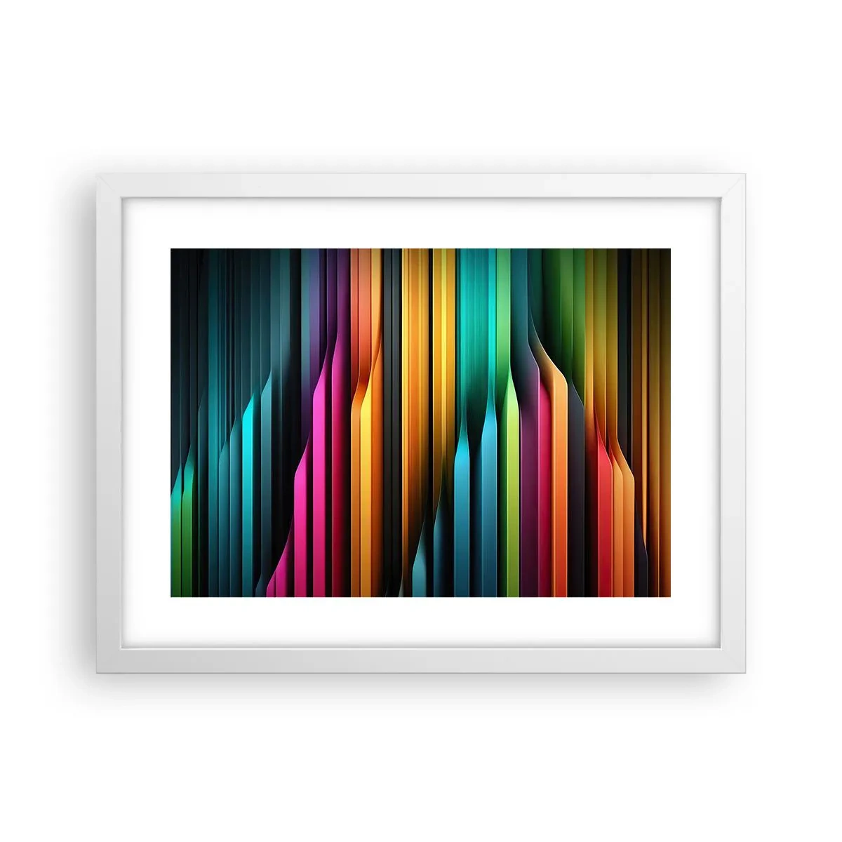 Poster în ramă albă - Orgă de lumină - 40x30 cm