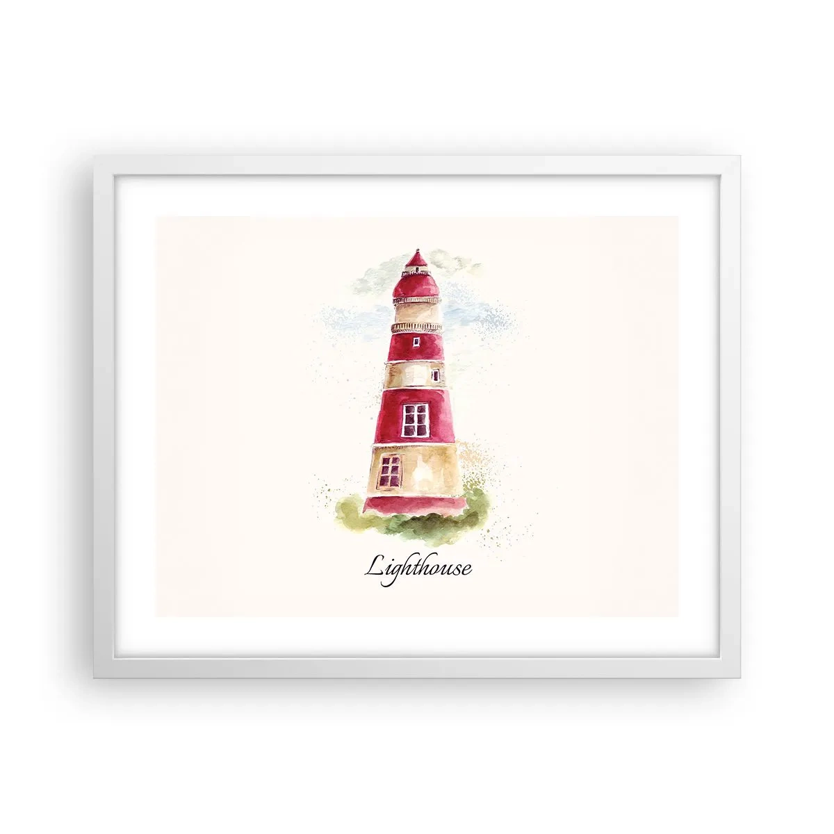 Poster în ramă albă - Întotdeauna vreme bună - 50x40 cm