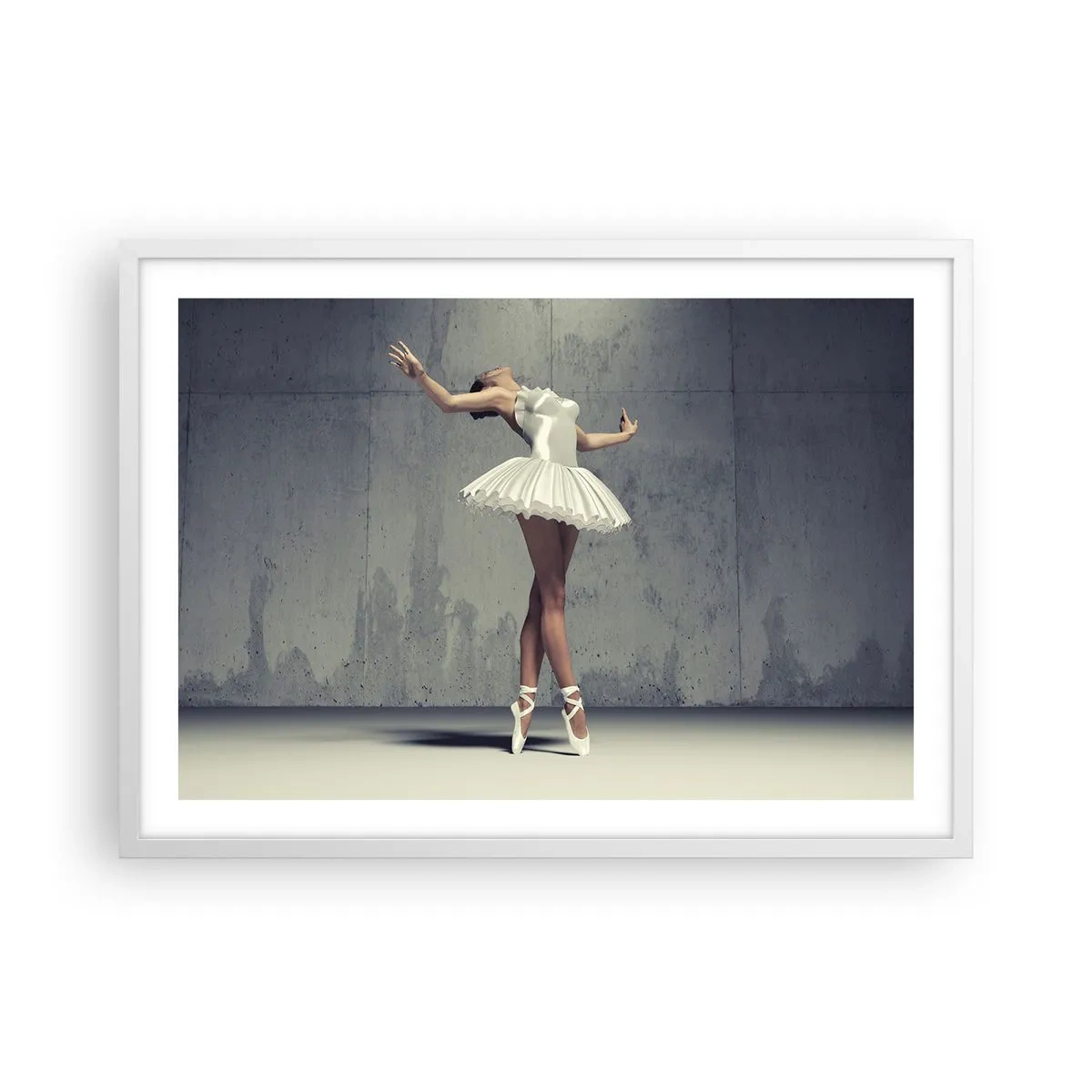 Poster în ramă albă - Ușoară ca o pasăre - 70x50 cm