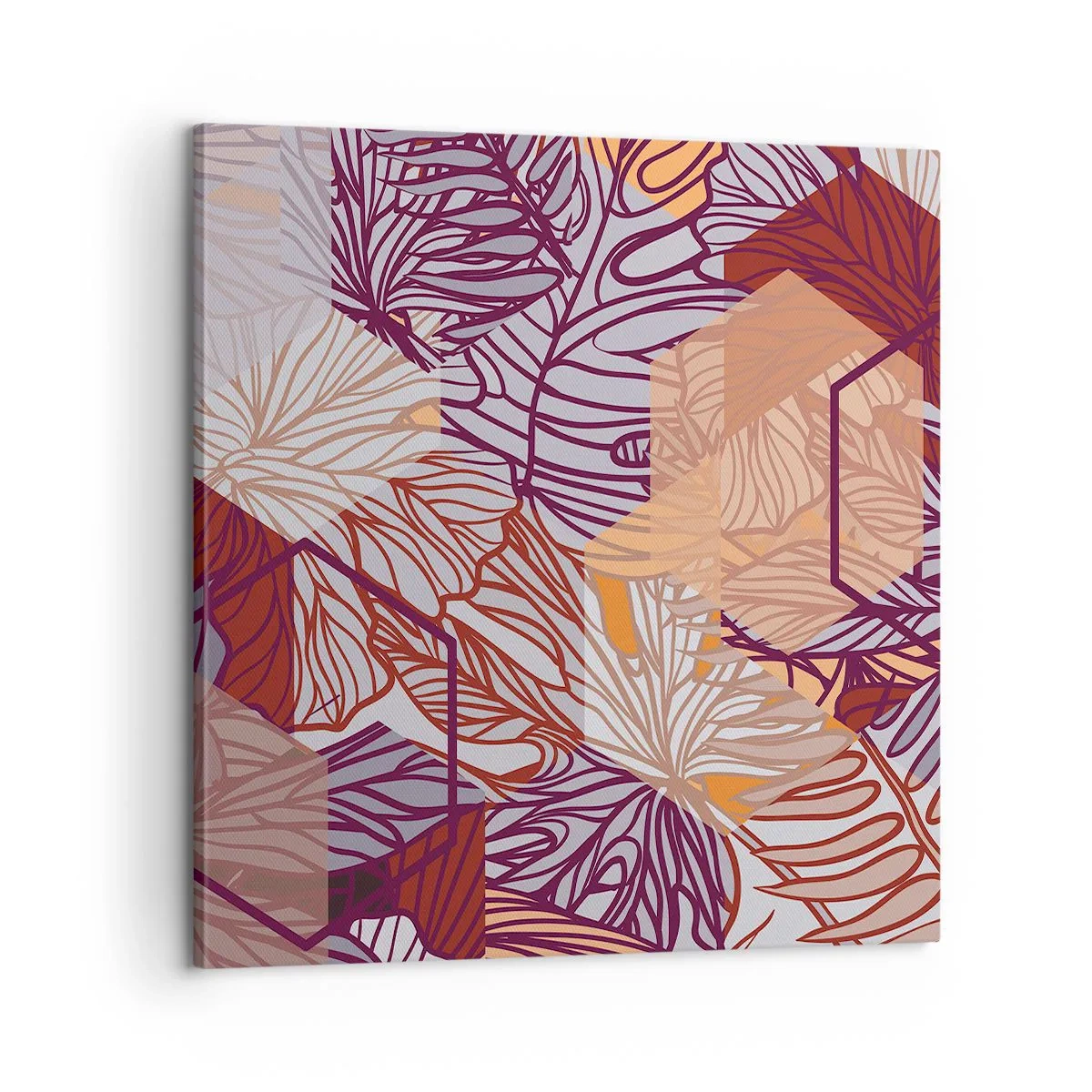 Tablou pe pânză - Relația imposibilă dintre geometrie și natură - 60x60 cm