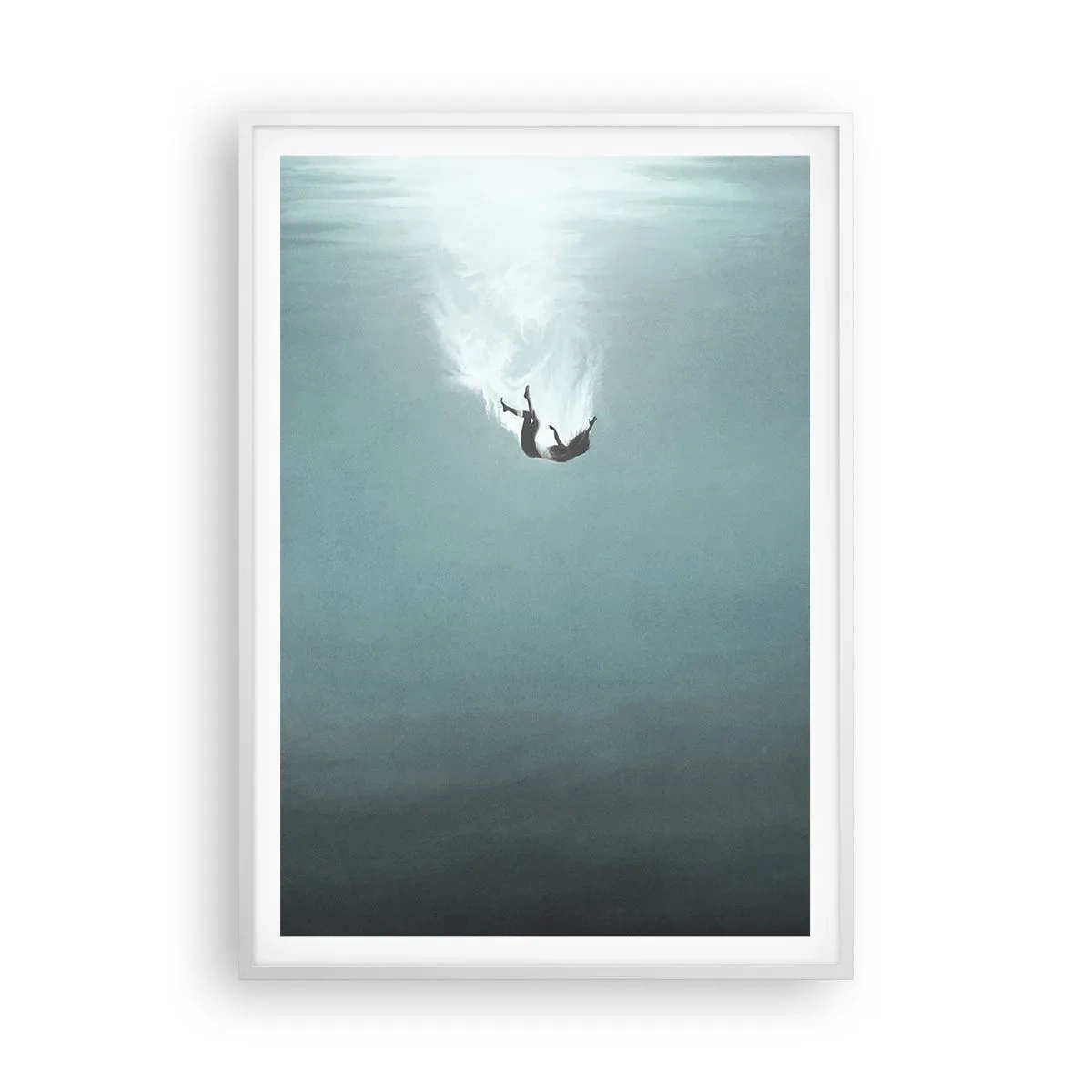 Poster în ramă albă - În îmbrățișarea oceanului - 70x100 cm