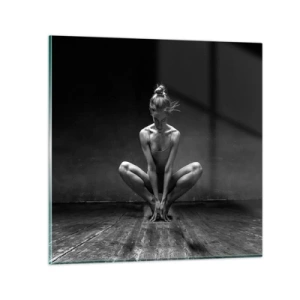 Tablou pe sticlă - Energie de dans concentrată - 30x30 cm