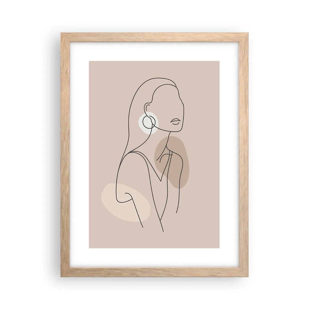 Poster în ramă de stejar deschis - Icoana fecioarei - 30x40 cm