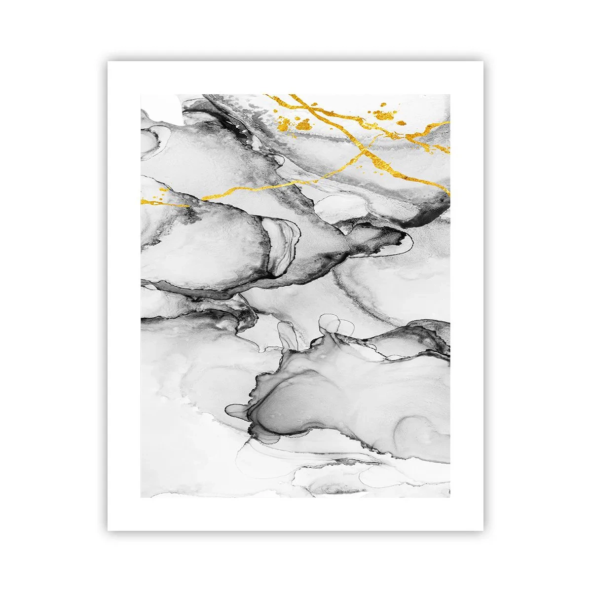 Poster - Compoziție cu motiv auriu - 40x50 cm