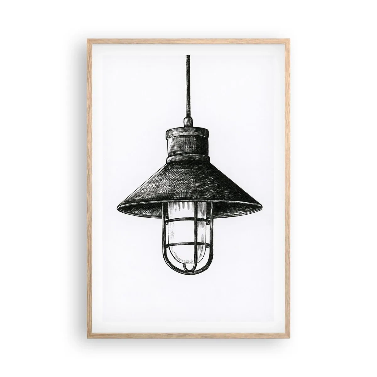 Poster în ramă de stejar deschis - Cu mulți ani în urmă... - 61x91 cm