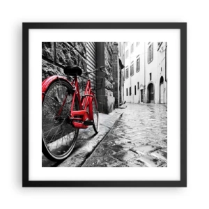 Poster în ramă neagră - Adevărata frumusețe nu îmbătrânește - 40x40 cm