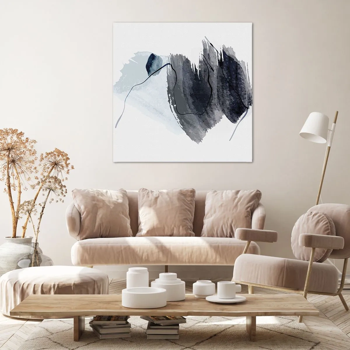 Tablou pe pânză - Intensitate și mișcare - 60x60 cm