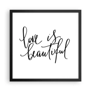 Poster în ramă neagră - Citiți și repetați - 40x40 cm