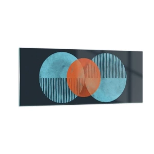 Tablou pe sticlă - Compoziție simetrică - 100x40 cm