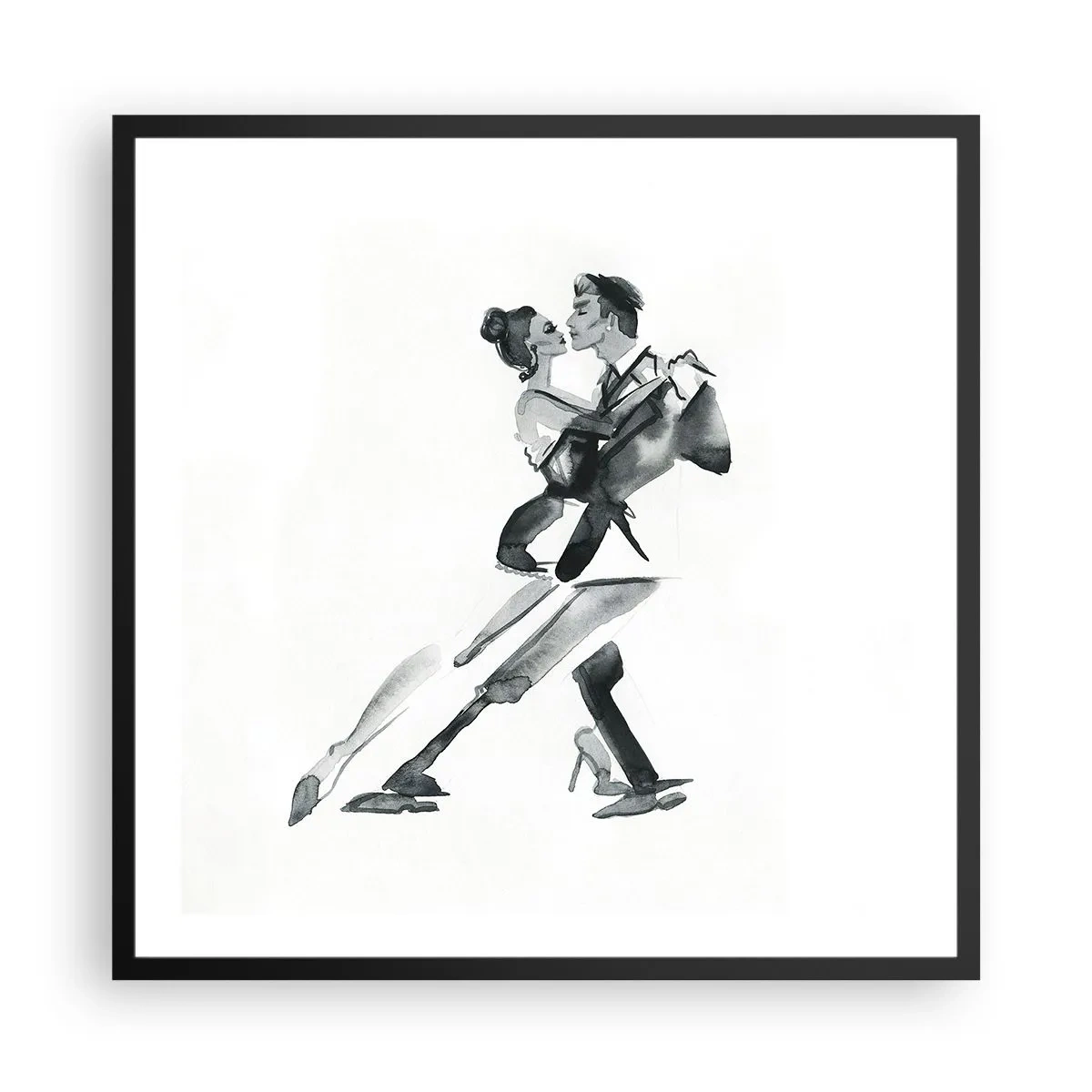 Poster în ramă neagră - Într-un ritm - 60x60 cm