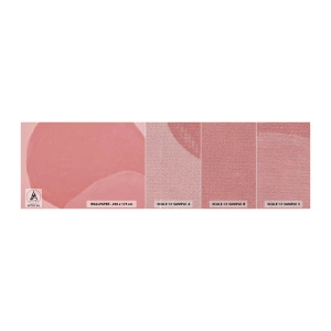 Mostră tapet Premium Sand - Compoziție organică în roz - Pastel, Forme, Minimalist - 100x30 cm